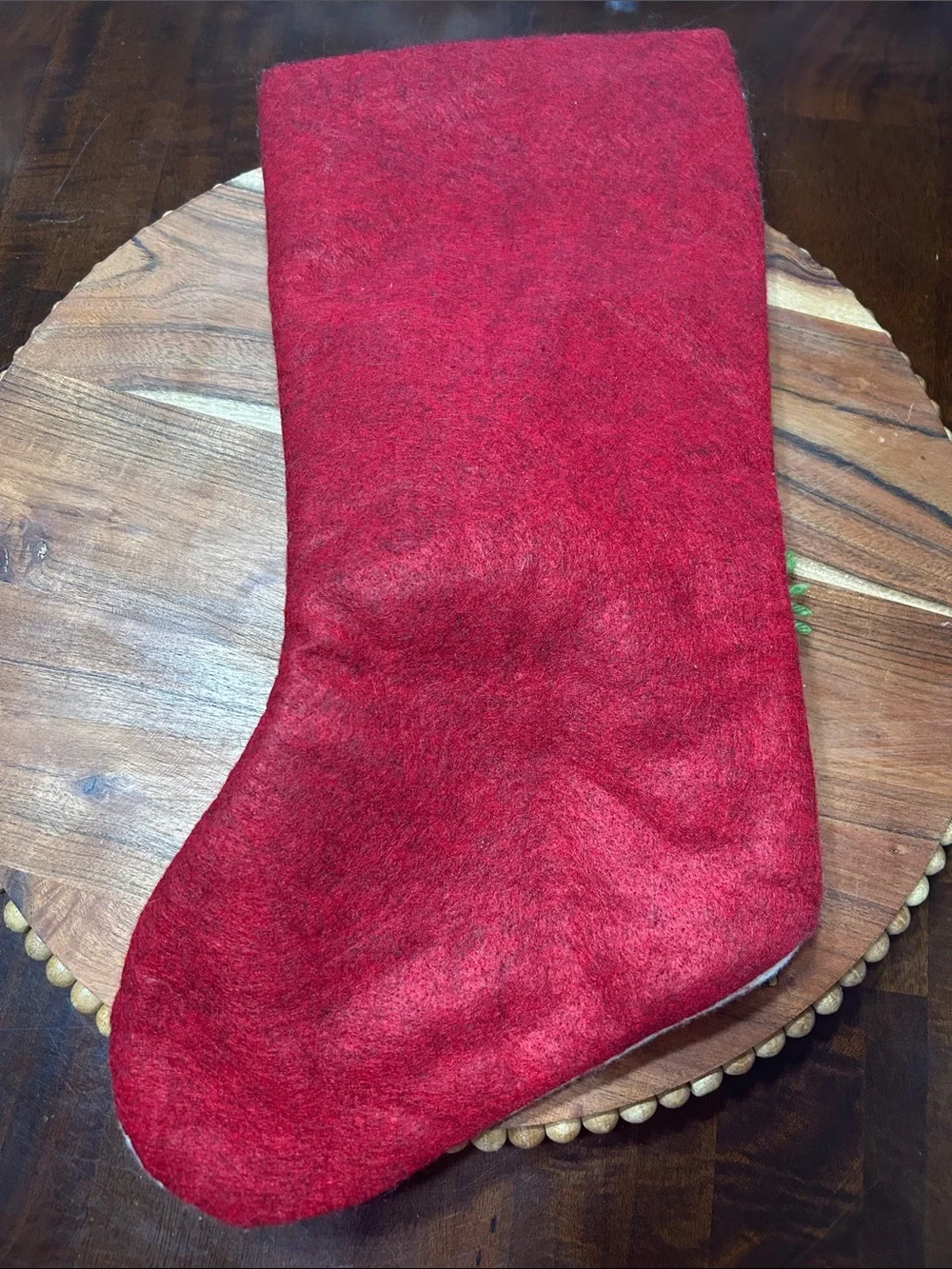 Whimsical 3D Burlap & Felt Snowman Wearing a Scarf Hangable Christmas Stocking